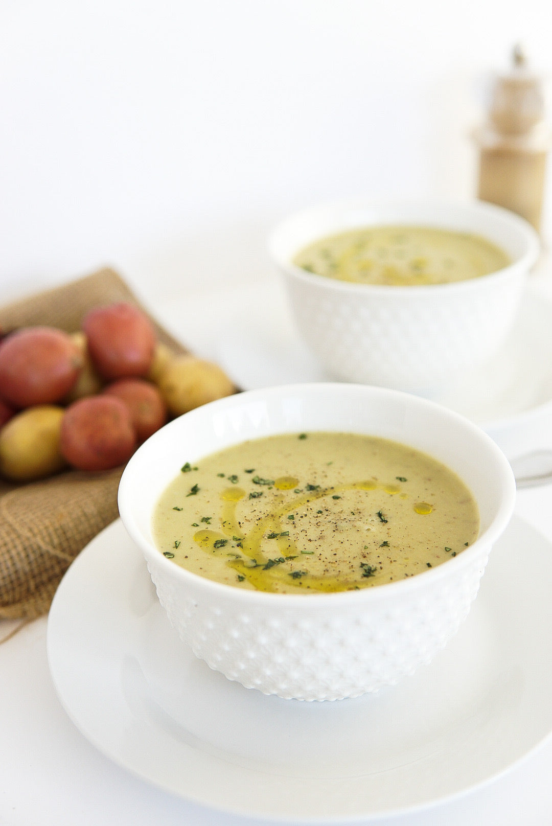 Creamy Potato and Leek Bone Broth Soup