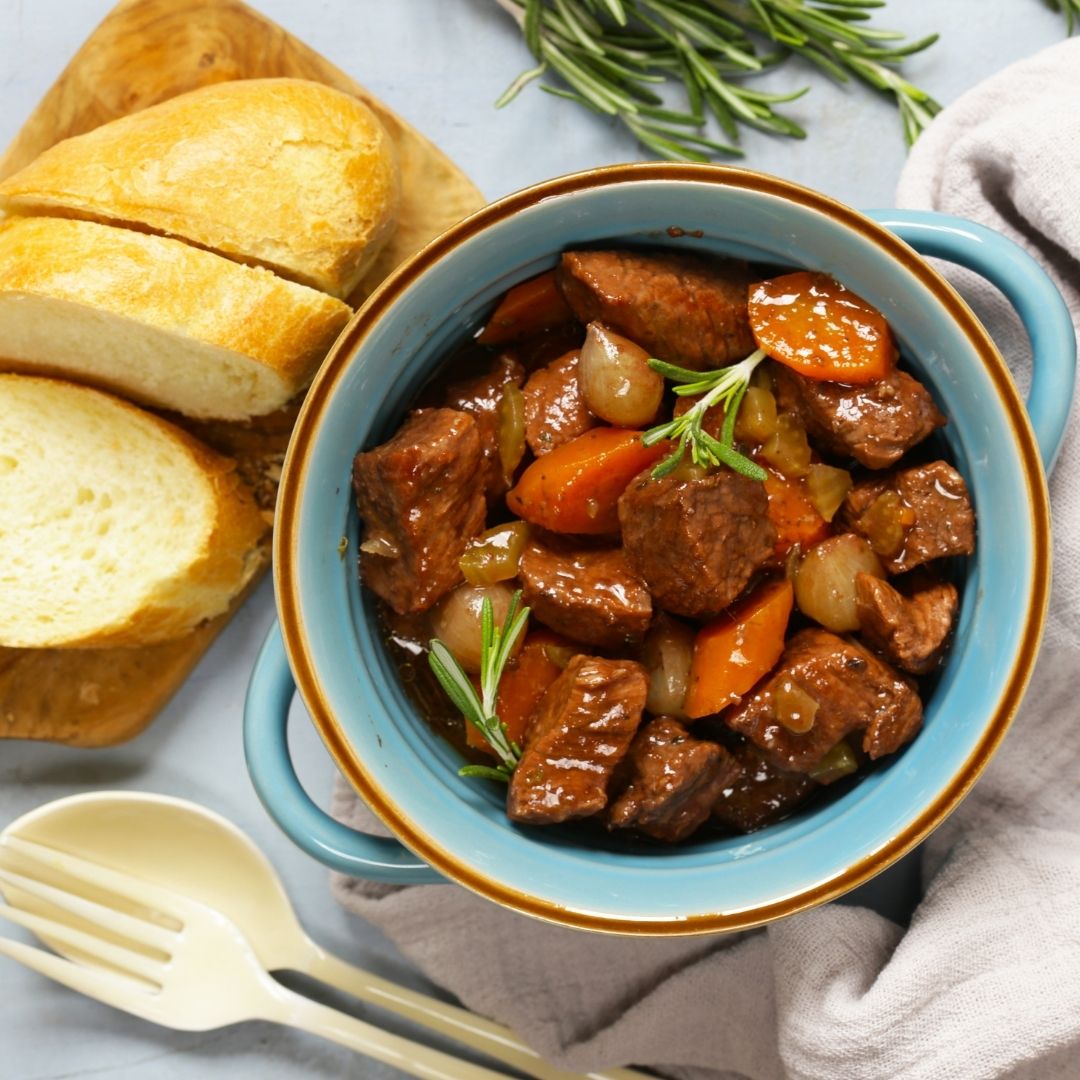High-Vibe Health Recipe: Beef, Mushroom, Ale Bone Broth Stew. 